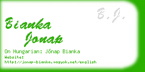 bianka jonap business card